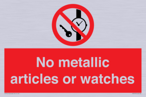 PV7613: No metallic articles or watches