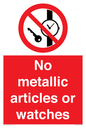 PV7613: No metallic articles or watches