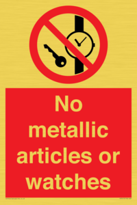 PV7613: No metallic articles or watches
