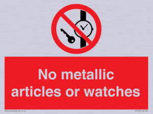 PV7613: No metallic articles or watches