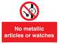 PV7613: No metallic articles or watches