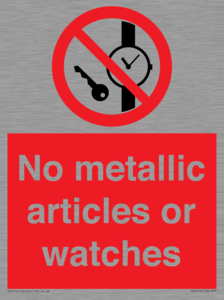 PV7613: No metallic articles or watches
