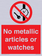 PV7613: No metallic articles or watches