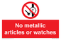 PV7613: No metallic articles or watches