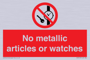 PV7613: No metallic articles or watches