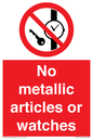 PV7613: No metallic articles or watches