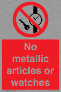 PV7613: No metallic articles or watches