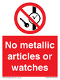 PV7613: No metallic articles or watches