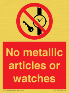PV7613: No metallic articles or watches