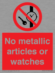PV7613: No metallic articles or watches