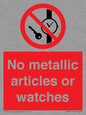 PV7613: No metallic articles or watches