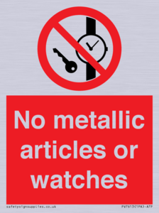 PV7613: No metallic articles or watches
