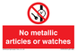 PV7613: No metallic articles or watches