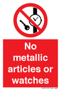 PV7613: No metallic articles or watches