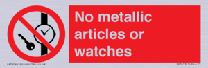 PV7613: No metallic articles or watches