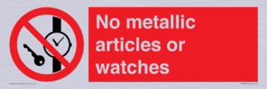PV7613: No metallic articles or watches