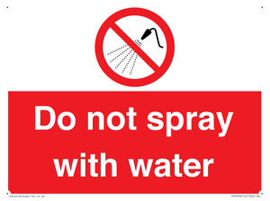 PV7618: Do not spray with water