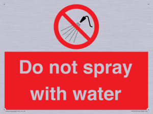 PV7618: Do not spray with water