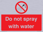 PV7618: Do not spray with water