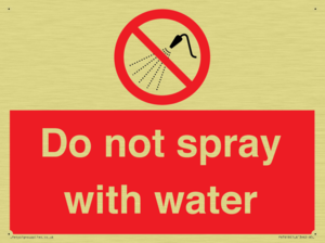 PV7618: Do not spray with water
