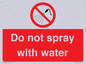 PV7618: Do not spray with water