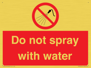 PV7618: Do not spray with water
