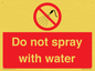 PV7618: Do not spray with water