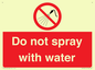 PV7618: Do not spray with water
