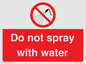 PV7618: Do not spray with water