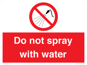 PV7618: Do not spray with water