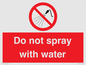 PV7618: Do not spray with water