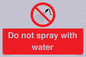 PV7618: Do not spray with water