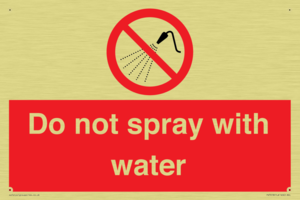 PV7618: Do not spray with water