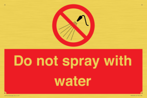 PV7618: Do not spray with water