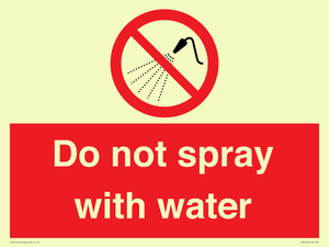 PV7618: Do not spray with water