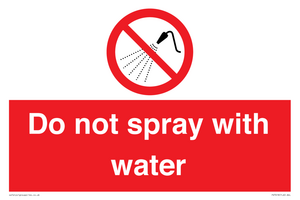 PV7618: Do not spray with water