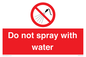 PV7618: Do not spray with water