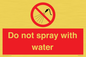 PV7618: Do not spray with water