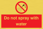 PV7618: Do not spray with water