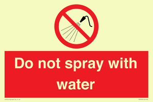 PV7618: Do not spray with water