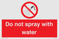 PV7618: Do not spray with water