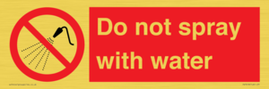 PV7618: Do not spray with water