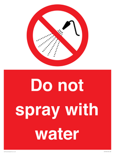 PV7618: Do not spray with water