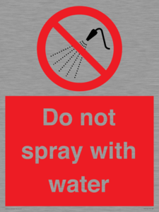 PV7618: Do not spray with water