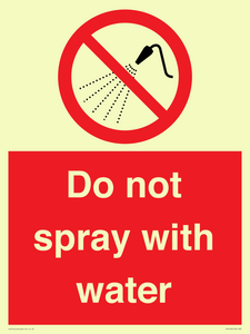 PV7618: Do not spray with water