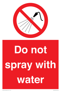 PV7618: Do not spray with water