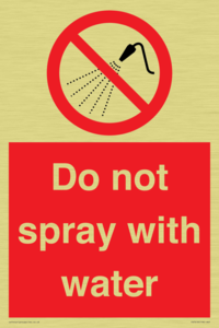 PV7618: Do not spray with water