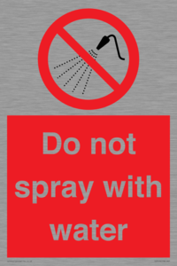 PV7618: Do not spray with water
