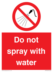 PV7618: Do not spray with water