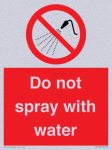PV7618: Do not spray with water